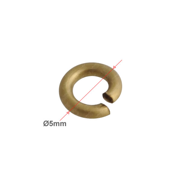 Spojovací kroužek síla 1.2mm, průměr 5mm, platinováno
