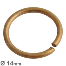 Spojovací kroužek síla 1.4mm, průměr 14mm, platinováno