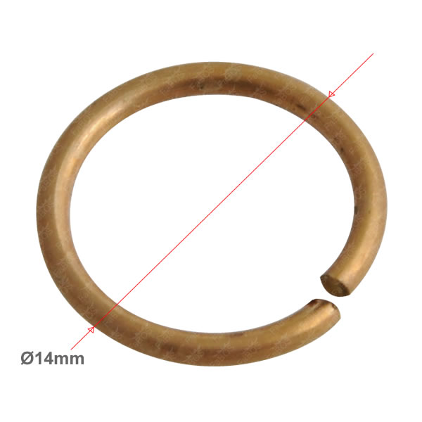 Spojovací kroužek síla 1.4mm, průměr 14mm, platinováno