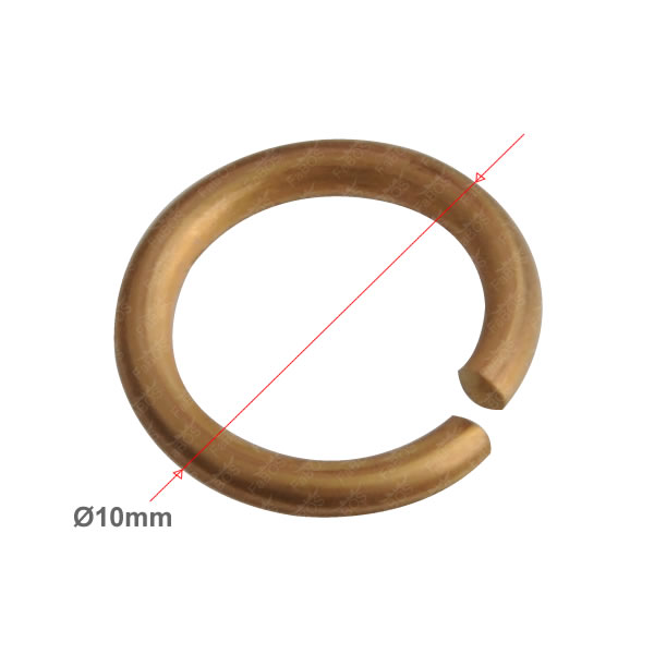 Spojovací kroužek síla 1.4mm, průměr 10mm, platinováno
