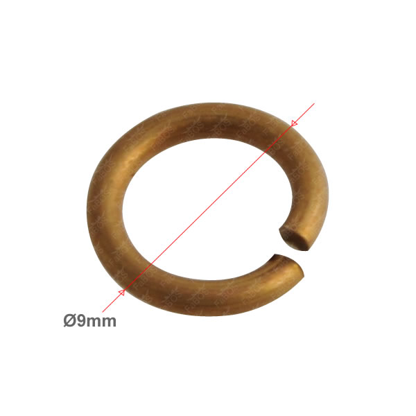 Spojovací kroužek síla 1.4mm, průměr 9mm, platinováno