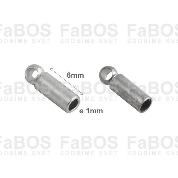 Bižuterní koncovky Kulatá bižuterní koncovka lepící 1mm - FaBOS