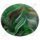 Korálek vinutý zelená čočka malovaná