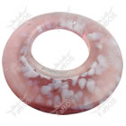 Korálek mačkaný růžový kruh