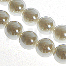 Perličky 8mm bílý vosk na šňůře 75ks