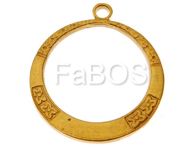 Bižuterní přívěsky Komponent přívěsek lisovaný kruh zdobený - FaBOS