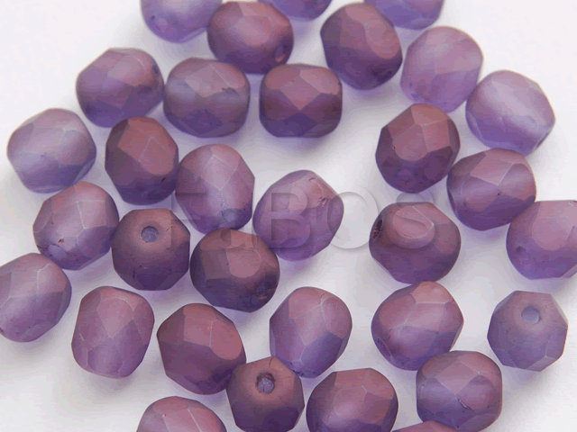 Korálek broušený 06mm fialová mat
