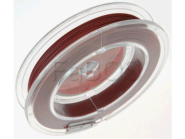 Lanka Ocelové lanko nylon 0.5mm délka 100m cihlová - FaBOS