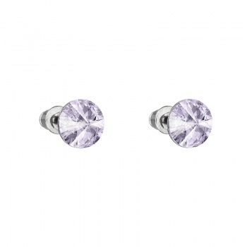Náušnice rivoli 8mm puzeta smoky mauve FABOS