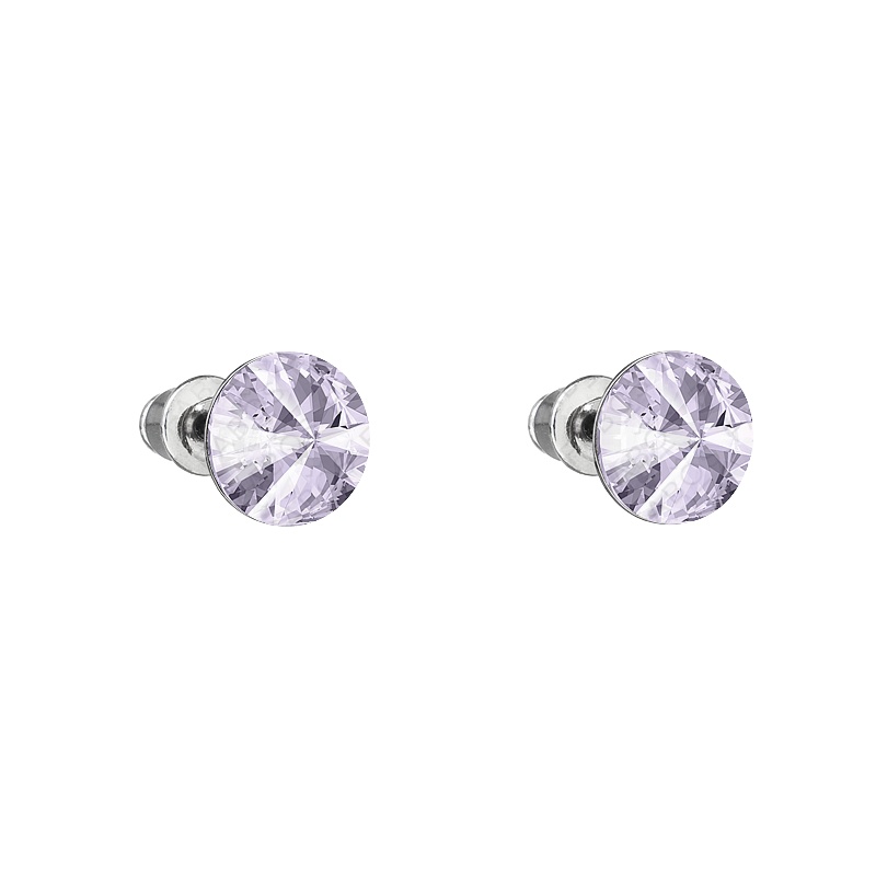 Náušnice rivoli 8mm puzeta smoky mauve FABOS Náušnice rivoli 8mm puzeta smoky mauve FABOS