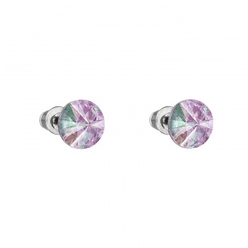 Boucles d'oreilles clous rivoli 8mm vitrail light FABOS