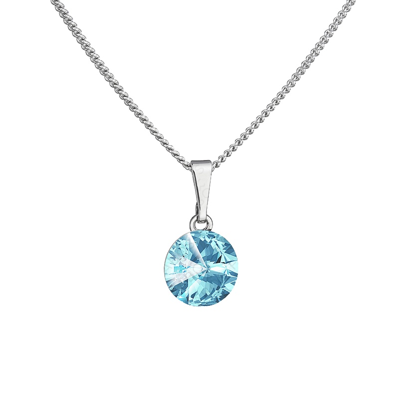 Necklace rivoli 8mm aquamarine FABOS