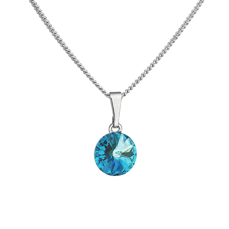 Necklace rivoli 8mm bermuda blue FABOS