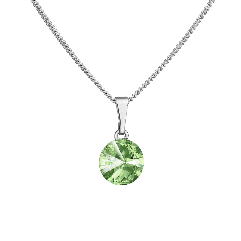 Necklace rivoli 8mm peridot FABOS