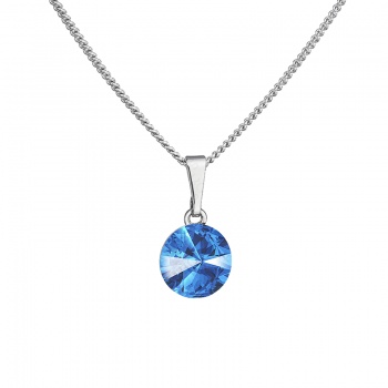 Necklace rivoli 8mm sapphire FABOS