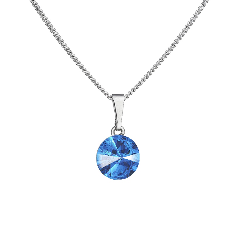 Necklace rivoli 8mm sapphire FABOS