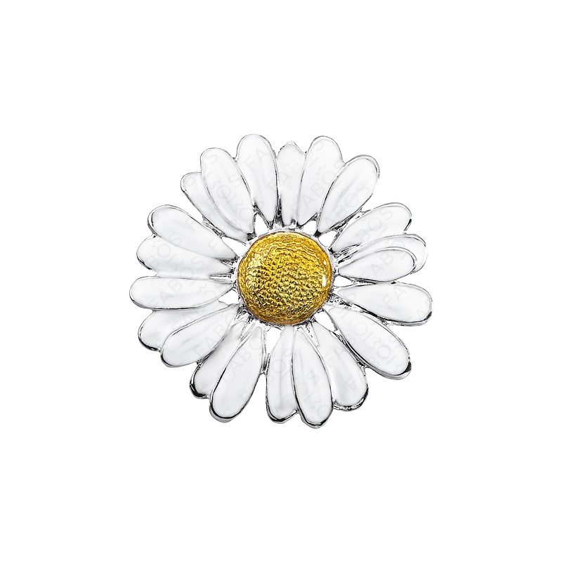 Brooch daisy painted FABOS