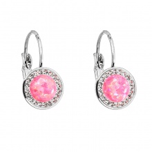Earrings drop rose opal FABOS
