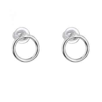 Boucles d'oreilles clous anneau de karma 10mm FABOS