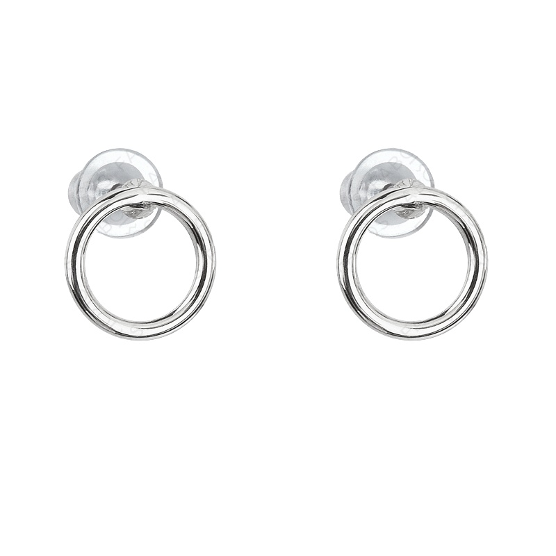 Boucles d'oreilles clous anneau de karma 10mm FABOS