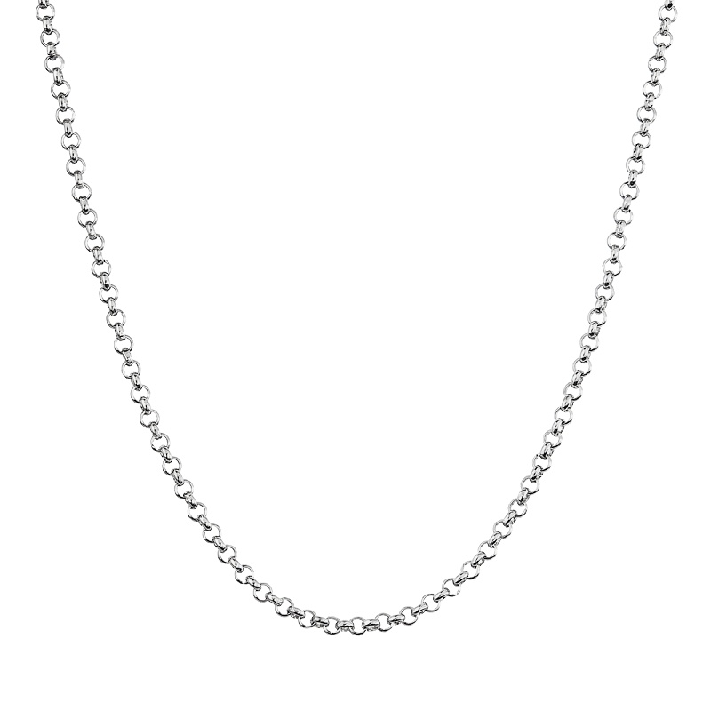 Collier chaine anneau en acier inoxydable 42cm FABOS