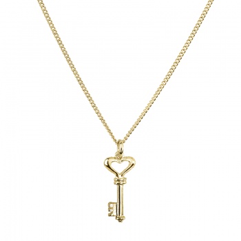 Necklace key small gold FABOS