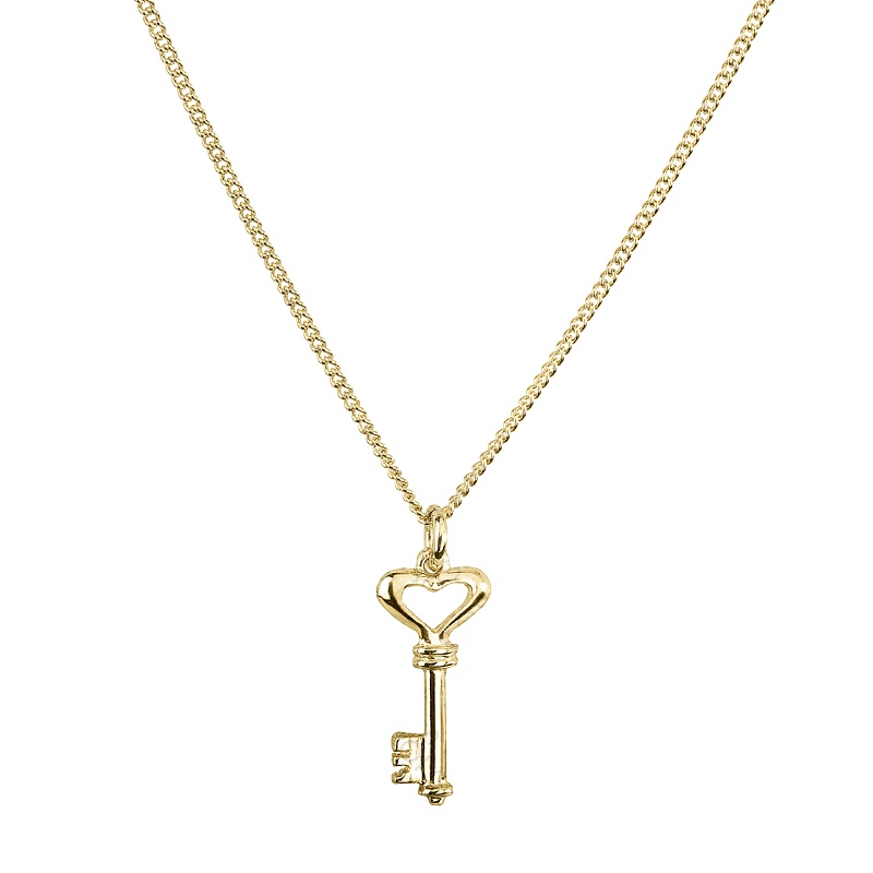 Necklace key small gold FABOS