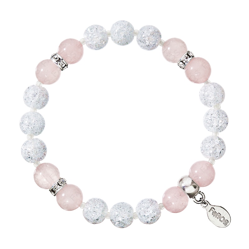 Bracelet mineral Jade pink FABOS