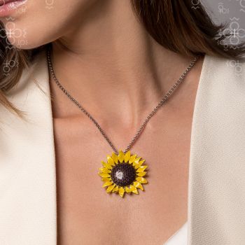 Necklace sunflower FABOS