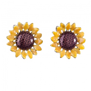 Earrings sunflowers FABOS