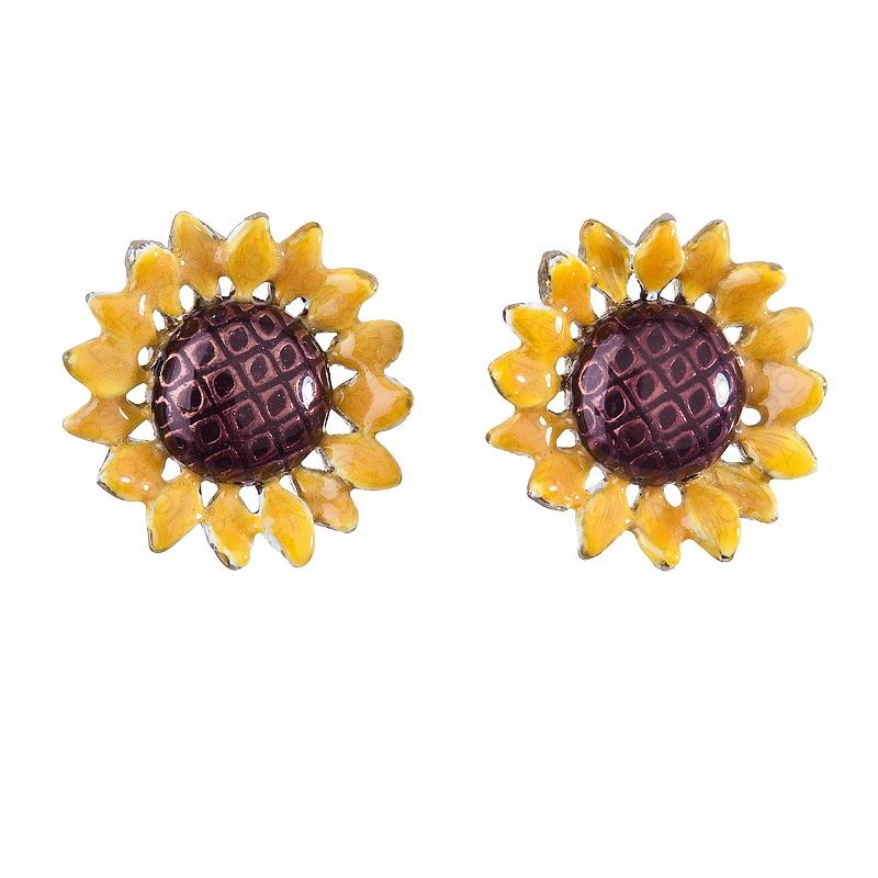 Earrings sunflowers FABOS