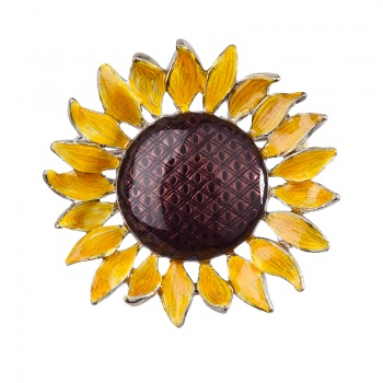 Brooch sunflower FABOS