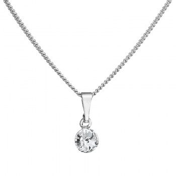 Collier rivoli 6mm cristal argent ag925 FABOS