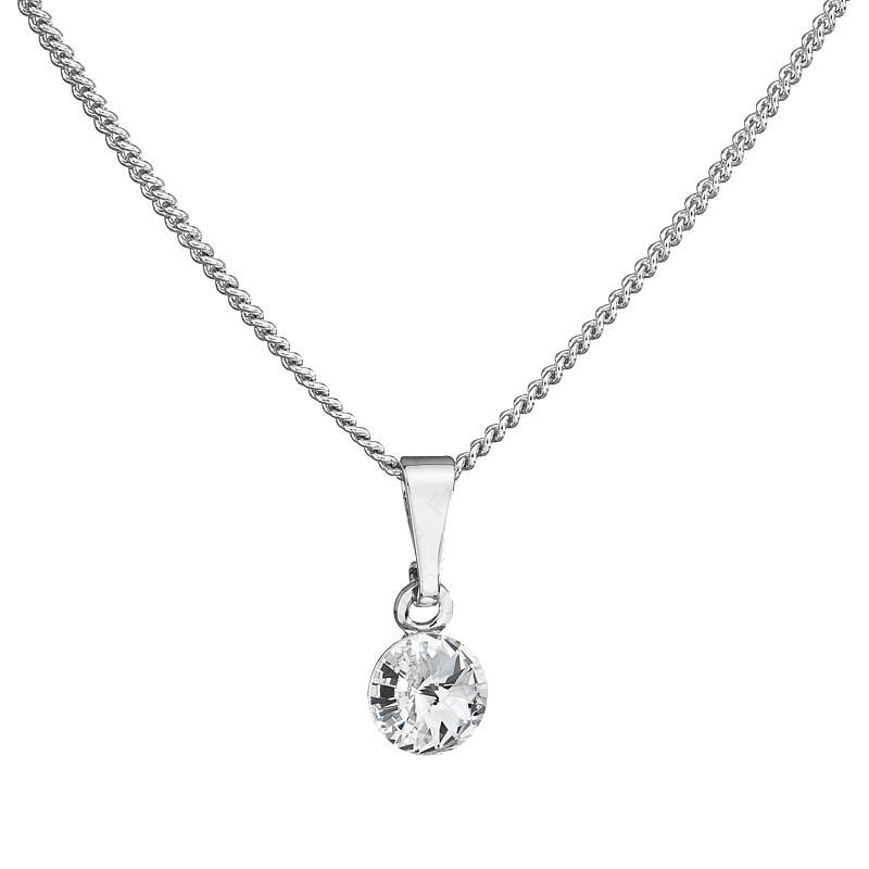 Collier rivoli 6mm cristal argent ag925 FABOS