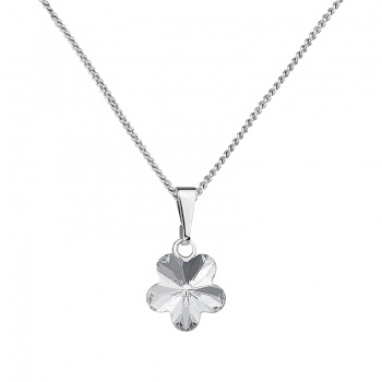 Collier fleur 10mm cristal argent ag925 FABOS