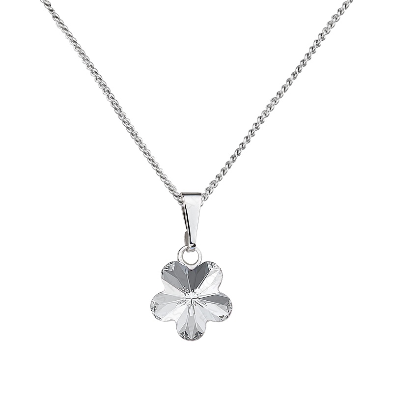 Necklace flower 10mm crystal silver ag925 FABOS