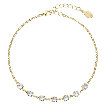 Anklet with Crystal stones golden FABOS