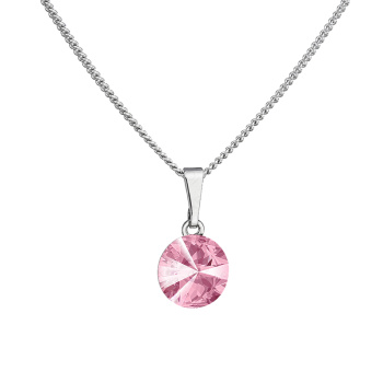 Collier rivoli 8mm light rose argent ag925 FABOS