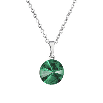 Collier rivoli 8mm emerald FABOS