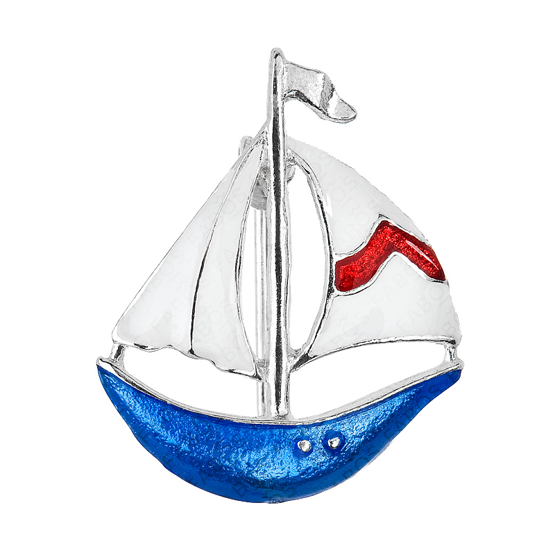 Broche voilier bleu Broche voilier bleu