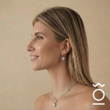 Silberne Ohrringe Luna rund 9 mm Kristall Ag925