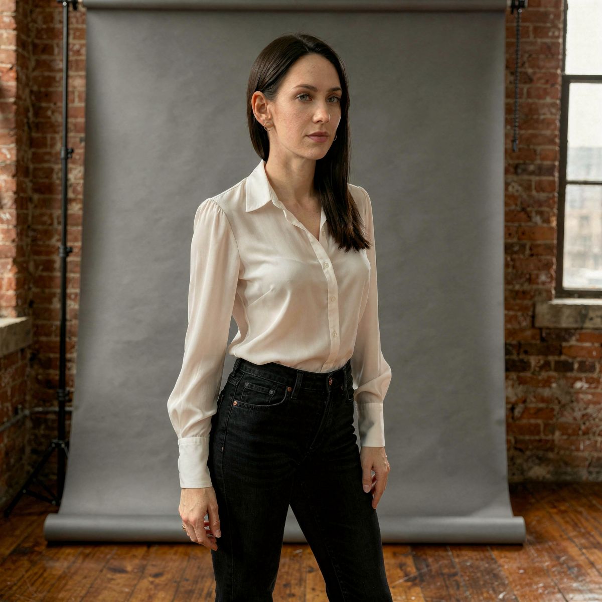 Silberne Ohrstecker Karma Kreis 15 mm Ag925 vergoldet