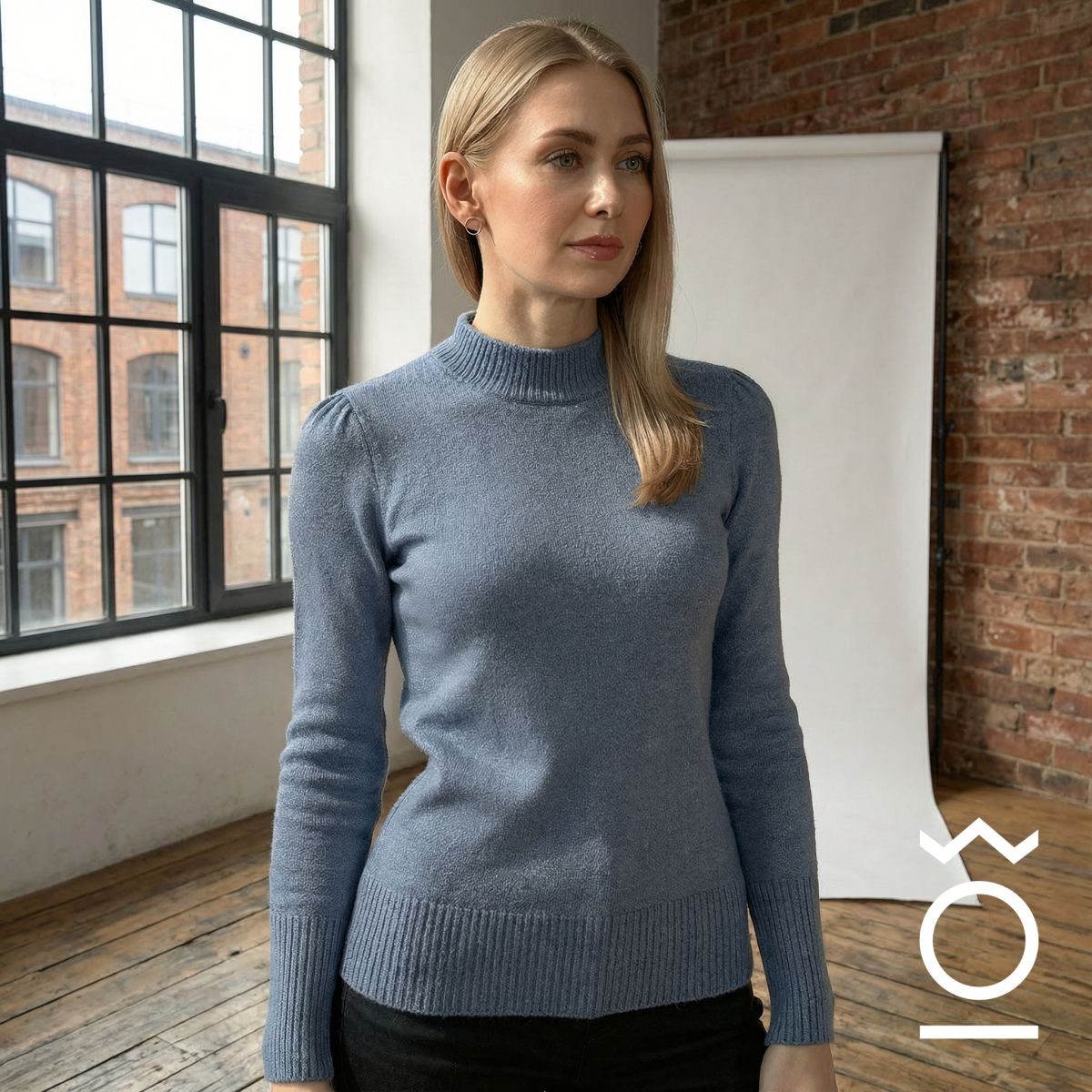 Silver earrings stud karma circle 15 mm Ag925