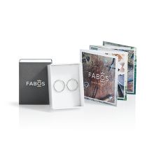 Silver earrings stud karma circle 15 mm Ag925