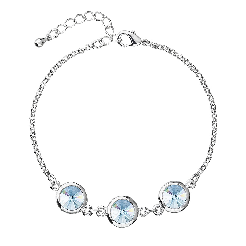 Náramek Rivoli Aquamarine Orámované Swarovski Elements