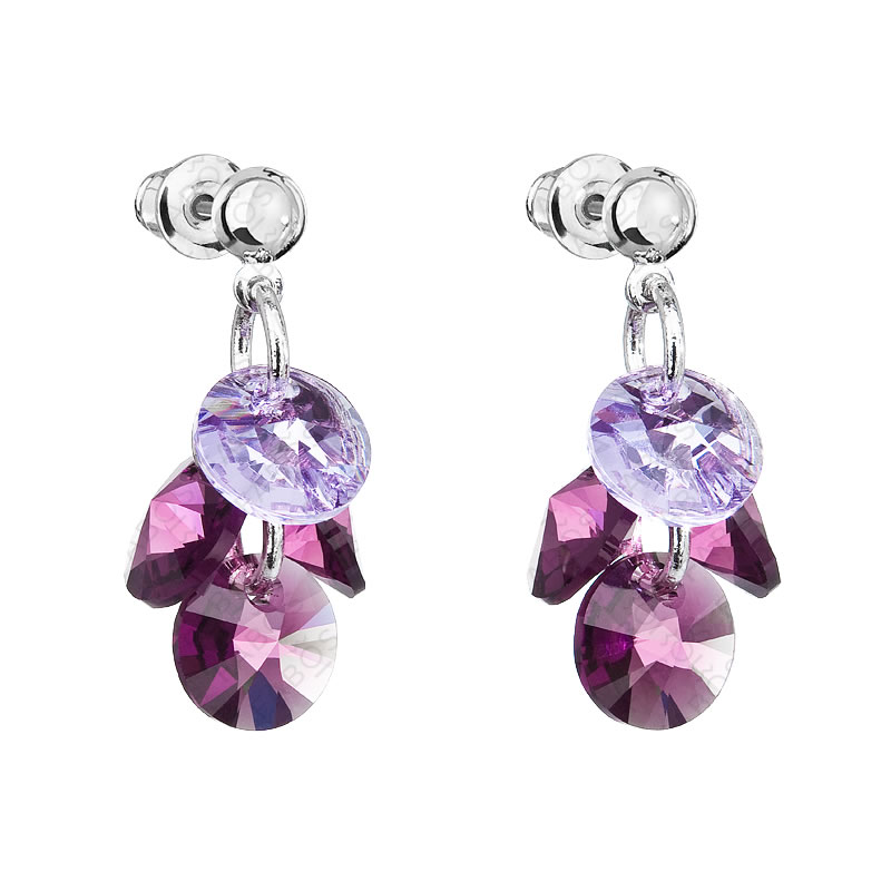 Náušnice Malý hrozen Amethyst, Violet SWAROVSKI