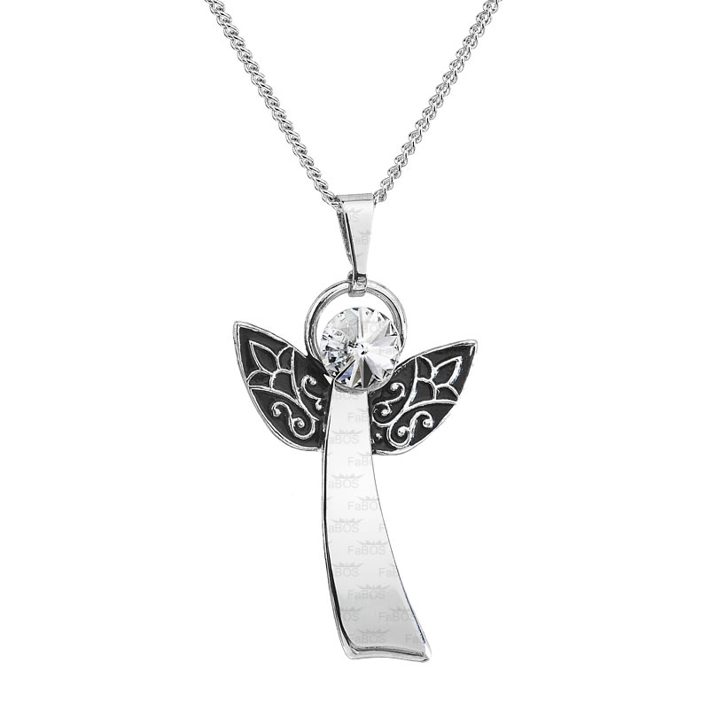 Necklace angel of happiness crystal FABOS