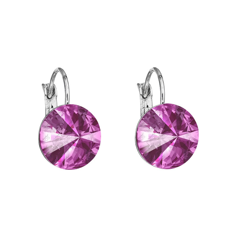 Náušnice Rivoli 12mm klapka Fuchsia SWAROVSKI