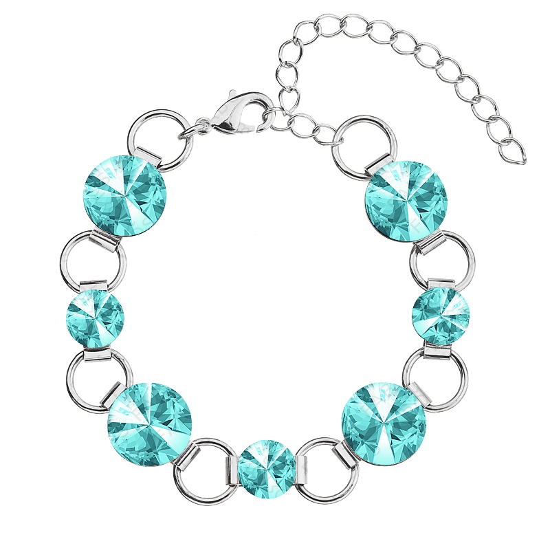 Náramek Rivoli 8-12 Turquoise Swarovski elements