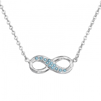 Náhrdelník Nekonečno Aquamarine SWAROVSKI